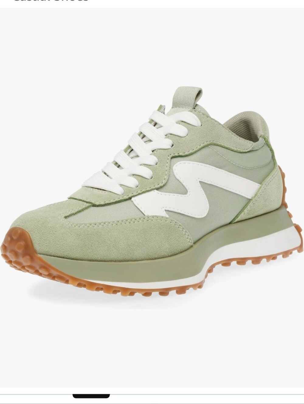 Steve Madden Women Mint Green Suede Sneakers Sz 7.5